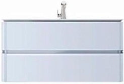 Am.Pm Тумба с раковиной Sensation 100 светло-голубой, глянцевая – фотография-1